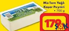 MİS TAM YAĞLI KAŞAR PEYNİRİ 700 G MİS TAM YAĞLI KAŞAR PEYNİRİ 700 G